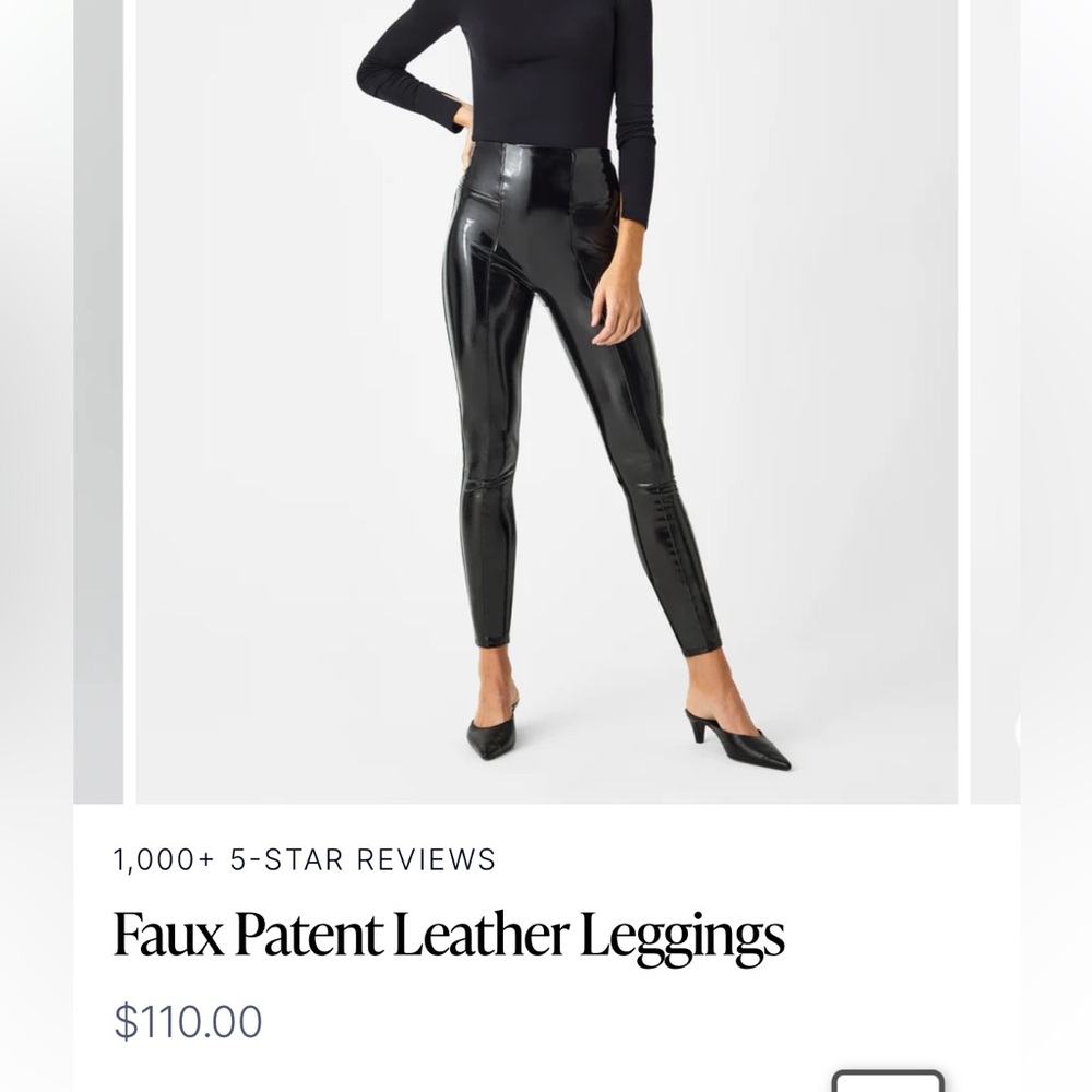 Spanx patent leather leggings